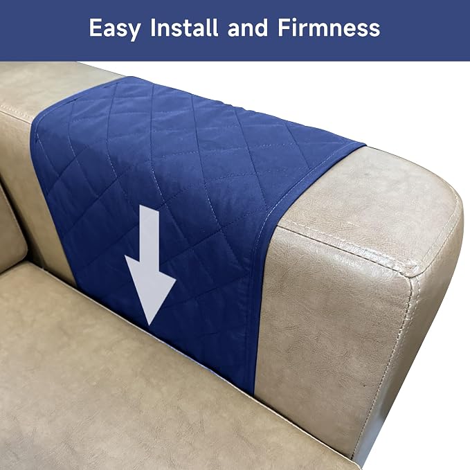 MEHIDFY Sofa Armrest Caddy, Waterproof Bedside Storage Organizer, Non Slip Armchair Pockets, Remote Control Holder for Couch, Handy Pouches with 6 Pockets for TV Remote, Phone, Magazine(Blue)