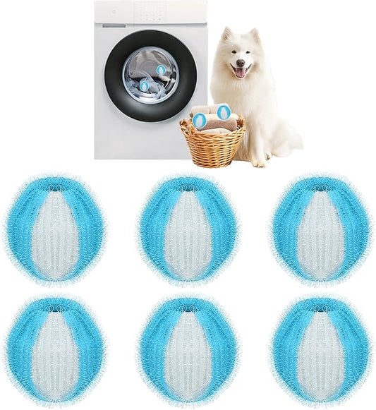 Newly Upgraded 2.1-in Pet Hair Remover for Laundry – Reusable Dog & Cat Hair Catcher for Washer & Dryer – Effective Lint & Fur Remover for Clothes & Bedding – Gentle on Fabrics, Eco-Friendly (Blue)