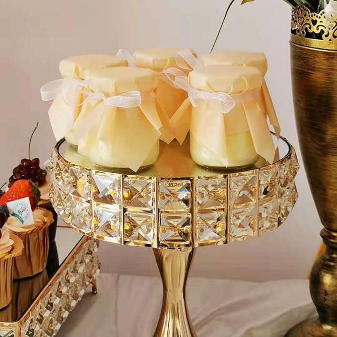 Cake Stand Wedding Crystal Dessert Stand Display Stand Ornament Dessert Cold Tea Stand Cosmetic Organizer Cake Stand Cake Plate Candy Cupcake Dessert Display Shelves (Color : D) (B)