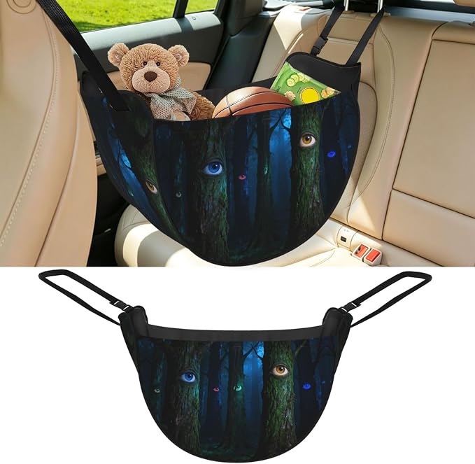 Eyes with trees Car Seat Organizer-Backseat Storage Bag for Travel | Waterproof Durable. Holds Snacks Gear Essentials. Fits Most Cars.