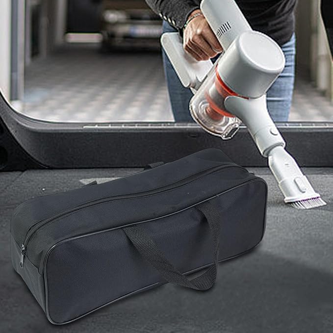 Vacuum Cleaner Bag Organizer Storage Case with Oxford Cloth Material Portable Carrying Handle Large Capacity Suitable for Car and Pet Hair Cleaning, Black
