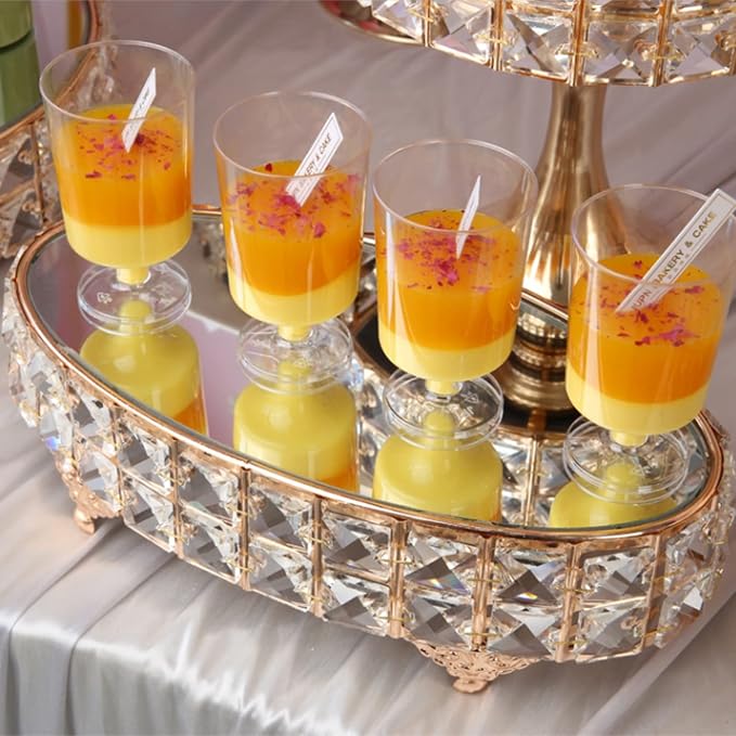 Cake Stand Wedding Crystal Dessert Stand Display Stand Ornament Dessert Cold Tea Stand Cosmetic Organizer Cake Stand Cake Plate Candy Cupcake Dessert Display Shelves (Color : D) (B)