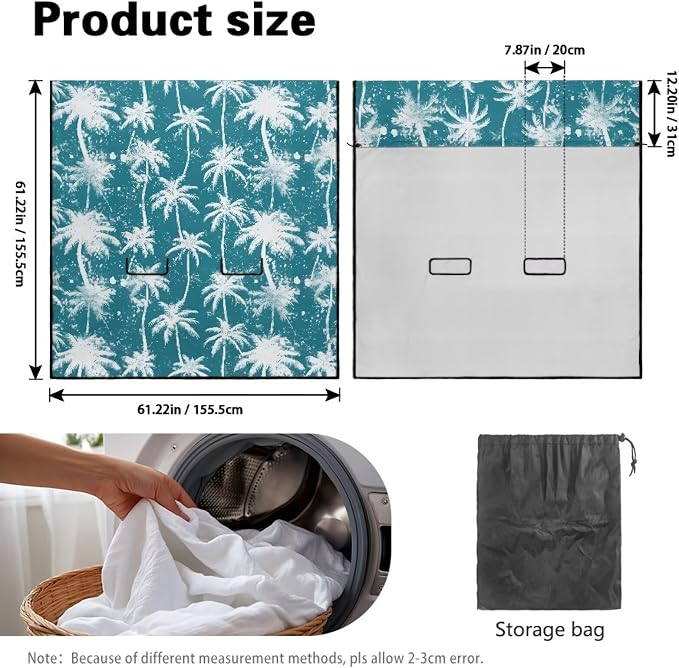 Renewold Car Back Seat Pet Cover for Dogs Cats Auto Seat Towel Cover Vehicles Rear Bench Towel with Storage Bag Blanket for Yoga Picnic Gym Tropical Coconut Tree Car Travel Accessories Decor Large