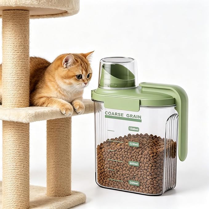Sturdy ABS Pet Holder with Sealed Construction for Freshness and Comfortable Carry Handle Portable Pet Treat Holder