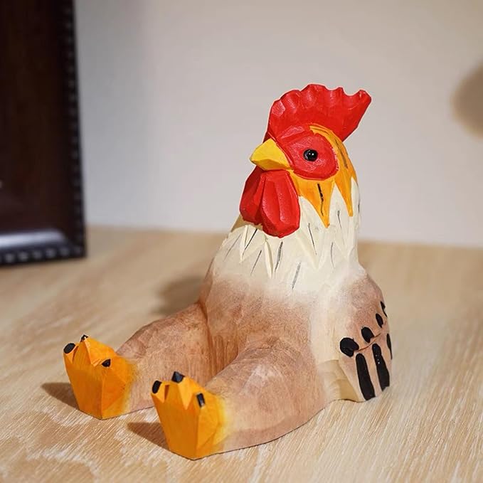 TANG SONG Wood Rooster Phone Stand Cute Decoration Phone Stand for Tablets