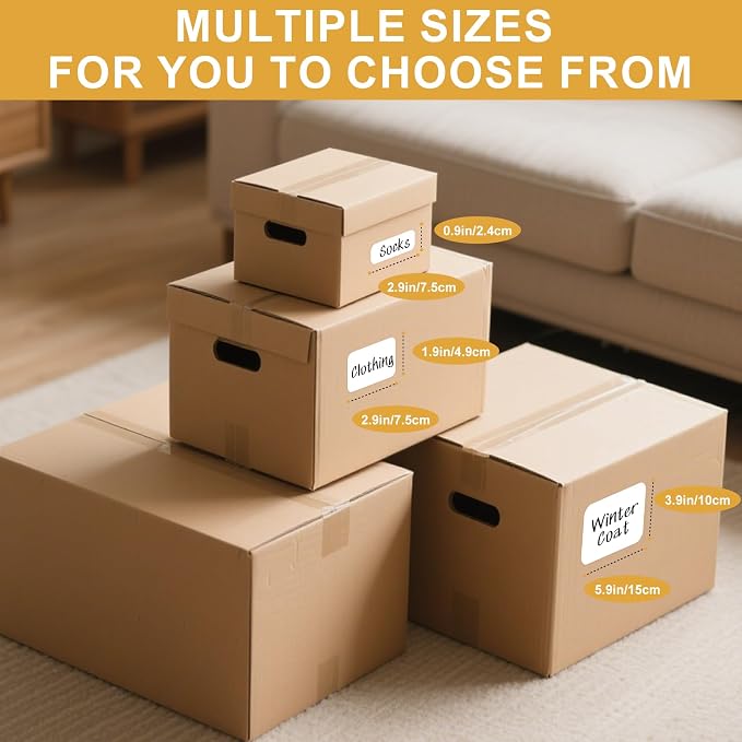 160 Pcs Storage Bin Labels with Marker, Removable No Residue Tear Resistant Matte White Blank Labels, Three Sizes for Home School Business Organization (3 Sizes)