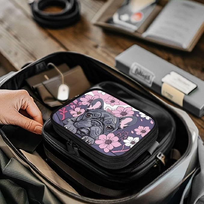 Cherry Blossoms Puppy Print First Aid Kit,Pet First Aid Kit Emergency Survival Kit Bag for Dog,Empty First Aid Bag Small First Aid Pouch Multifunction Emergency Medicine Storage Bag