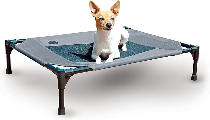 K&H Outdoor Elevated Dog Bed, Cooling Raised Dog Bed, Medium 32x25in, Gray