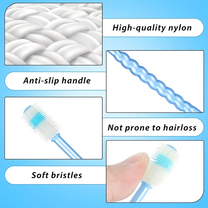 4 Pcs Cat Toothbrush 360, Soft Silicone Toothbrush Dog Deep Teeth Cleaning, 360 Toothbrushes Cat Soft Bristle Multi-Color, 360° Pet Toothbrushes Round Design for Small Dogs Cats Dental Care