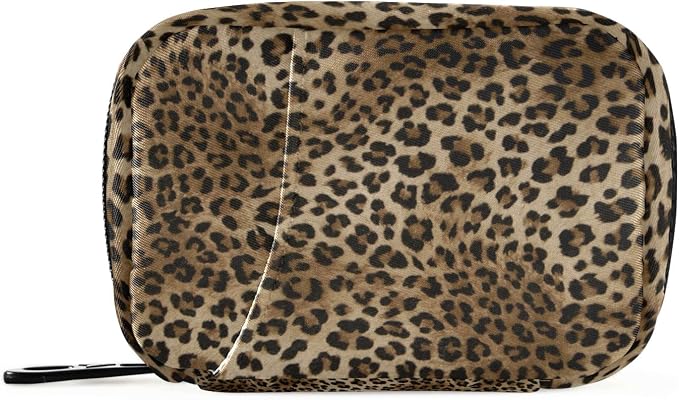 Leopard Print Pill Case, Portable Weekly Pill Box Bag Container 7 Days Pill Organizer Vitamin Supplement Holder with Zipper for Travel Family Business Gym