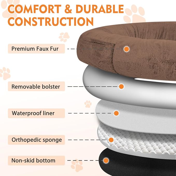 Human Dog Bed,71"x45"x14" Human Size Giant Dog Bed for Adults and Pets,Washable Faux Fur Cover Napping Orthopedic Bean Bag Bed for Humans with Blanket and Pillow,Coffee