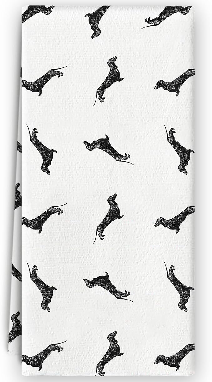 Funny Dachshund Kitchen Towels - Dachshund Gifts for Women Dog Lovers, Dogs Kitchen Decor, Funny Wiener Dogs Dish Towels Dishcloths for Kitchen Bathroom Decorative 16x24