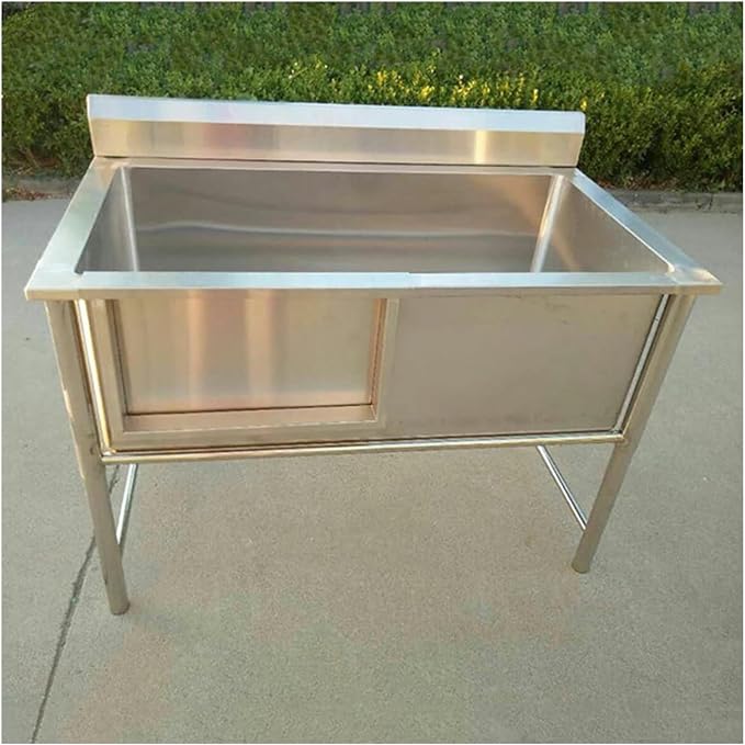 Professional Stainless Steel Pet Bathing Station,Dog Bathtub with Shower Sink,Home Grooming Tub for Large Medium Small Dogs.100cm/39.4in-Width 70cm