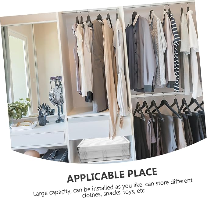 Underwear Organizer Storage Bin Stackable Clothing and Organizer for Bedroom Closet and Dresser Capacity Portable Design Easy Access Grey Includes Labels