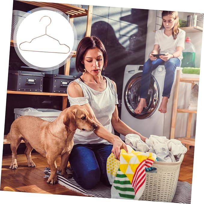 Happyyami 3pcs Dog Clothes Hangers Pet Apparel Holders for Organizing and Drying Pet Clothing Compact and Lightweight Design Finish Thickness