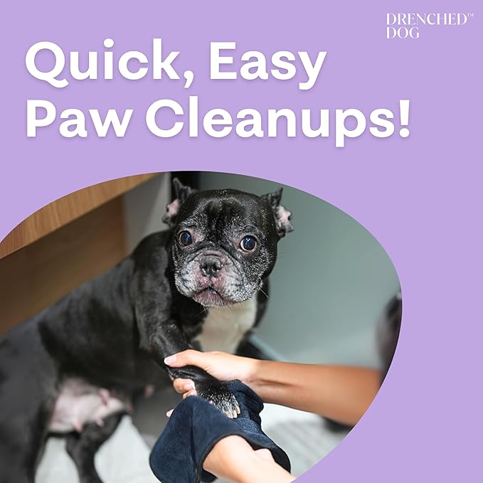 Paw & Leg Towel – Microfiber Dog Paw Cleaning Towel for Muddy Paws After Walks | Wipes Mud, Dirt & Wet Paws | 9.5 x 15 in
