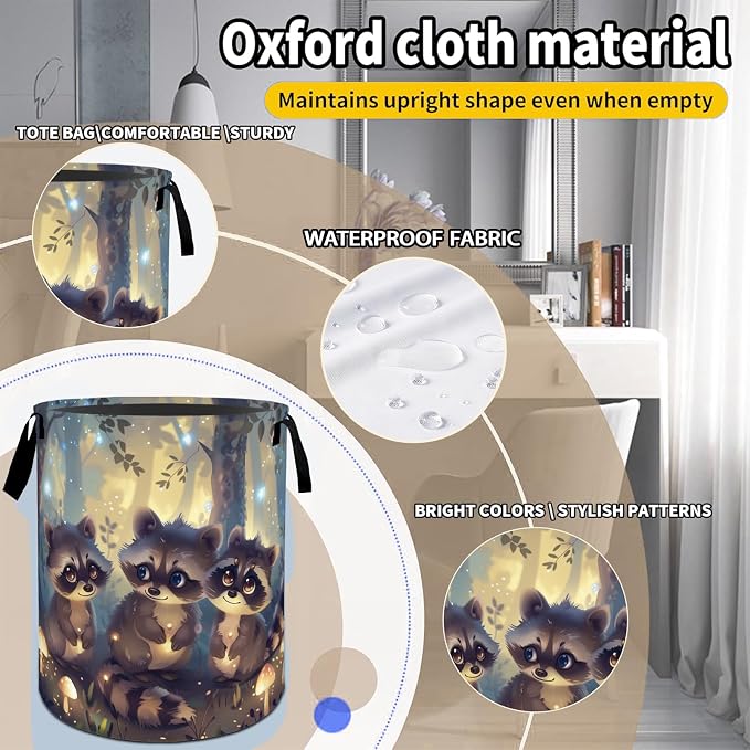 Sunflower Guinea Pig Laundry Basket Hamper for Boys Girls Kids Adults, Foldable Waterproof Oxford Clothes Storage Bin, Pet Organizer for Bedroom Bathroom Room Decor 19.7"x15.8"