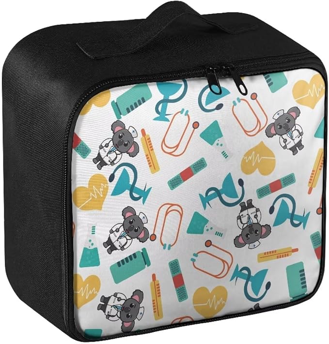 Medium Size First Aid Bag Empty Koala Doctors First Aid Pouches Empty Cute Emergency Pouch for School Travel Medicine Storage Bag Portable First Aid Kit Case Empty