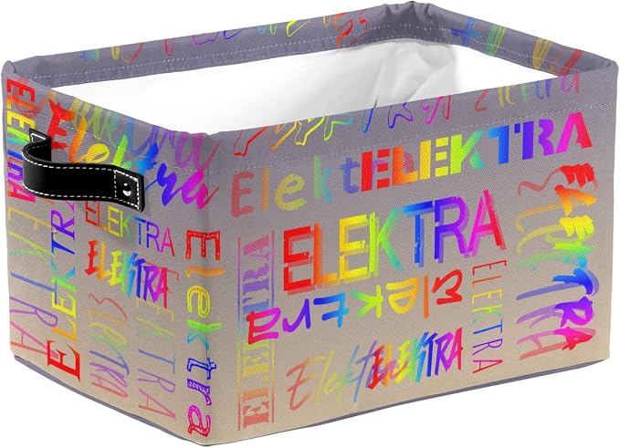 Personalized Storage Bins with Name Custom Kids Storage Basket Cubes Organizer with Handles for Organizing Boys and Girls Toys Shelf Closet Nursery Baskets Boxes, 1 Pack
