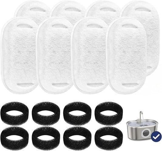 PawsPik SS-01 Pet Water Fountain Replacement Filters, 8 - Pack