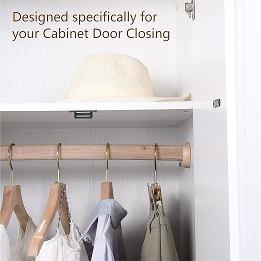 Cabinet Magnets Magnetic Door Catch Stainless Steel Door Magnet for Kitchen Bathroom Cupboard Wardrobe Closet Closures Cabinet Door Drawer Latch 20 lbs (Black 8Pack)