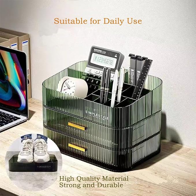 Stackable Makeup Storage Drawers, Bathroom Counter Organizer. | Drawers Can be Stacked, Cosmetic Display Case, Ideal for Make Up, Skincare, Perfume; Suitable for Dresser Top, Vanity