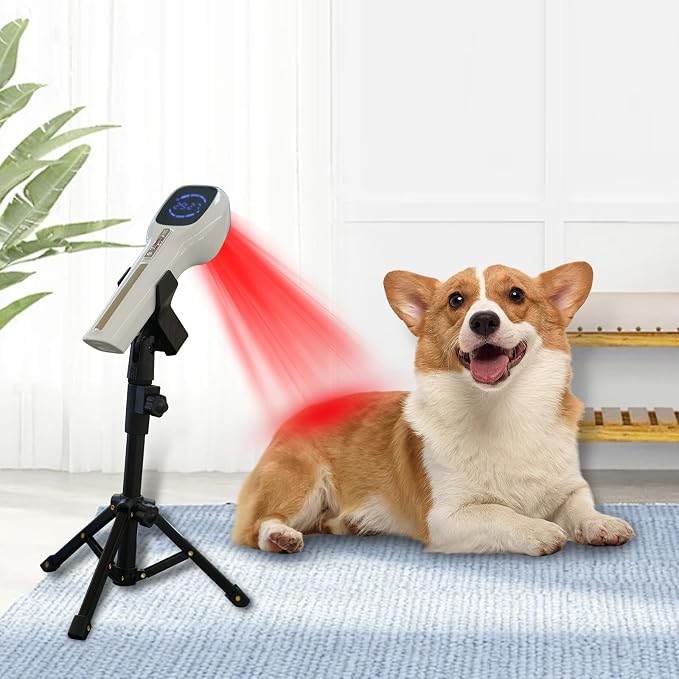 Red Light Therapy Device for Dogs - Infrared Red Light Therapy Device with Adjustable Stand, 4X808 nm &14 x650nm Therapy Device for Pain Relief Arthritis, Spinal and Promote Blood Circulation