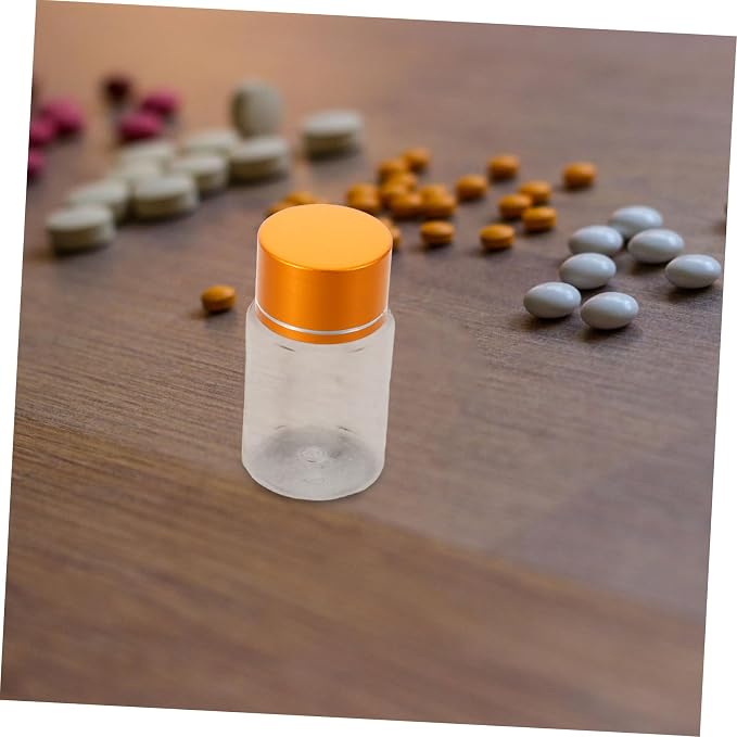 Holibanna 20pcs 30ml Pill Bottles with Airtight Leakproof Pet Plastic Lids for Tablets and Supplements, Small Medicine Storage Containers for Home Medicine Cabinet Organizer and Travel Use