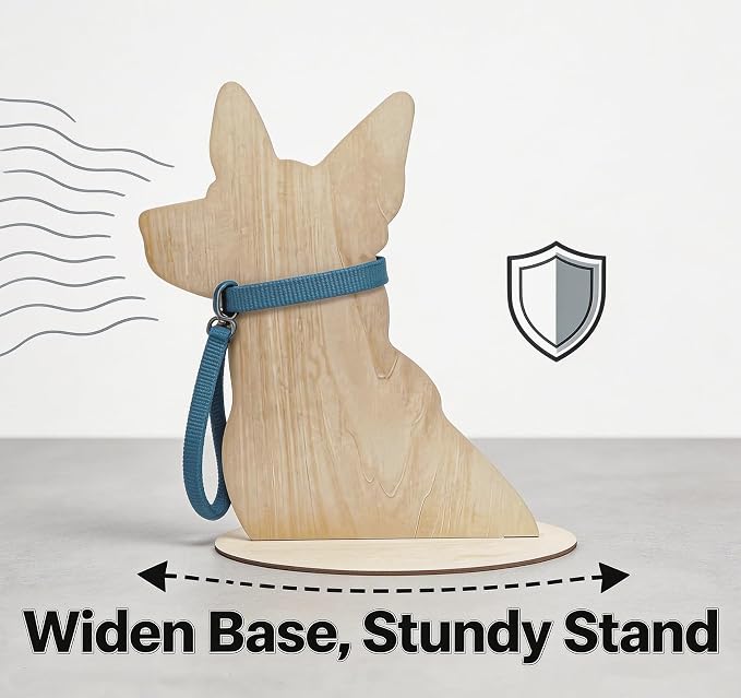 3-Pack Wooden Dog Mannequin for Clothes - Uniform Size Dog Mannequin Display Stand for Pet Apparel, Retail Store Showcase, and Photography Props (Natural Wood Finish)