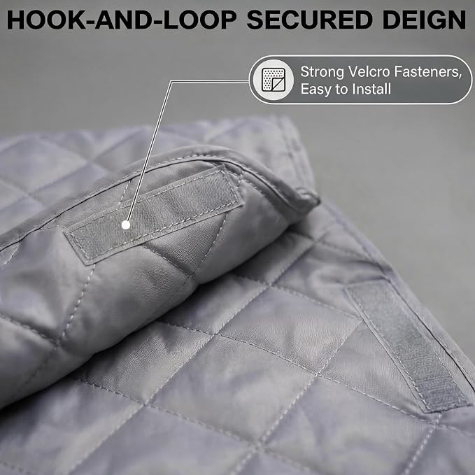 Portable Dog Shopping Cart Cover, Soft Fabric Cart Cover for Pets | Shopping Cart Hammock Secured with Hook and Loop with Safety Ropes, Comfortable and Easy to Clean with Carry Bag (Gray)