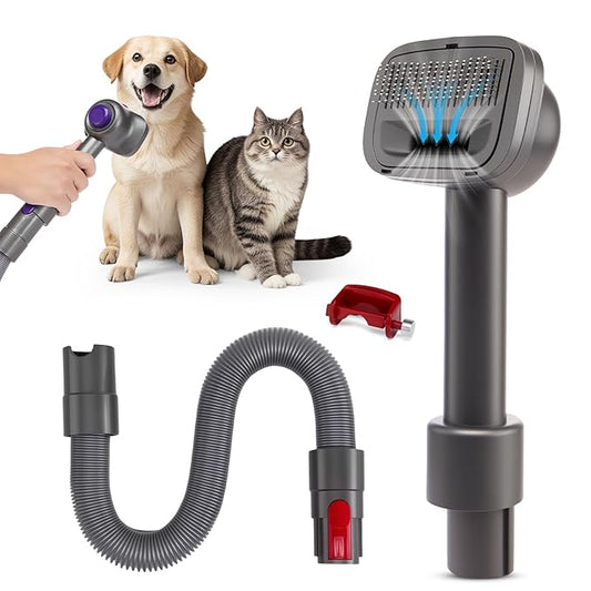 Pet Grooming Kit for Dyson V7 V8 V10 V11 V12 V15 Gen5 Accessories, Dog Brush Vacuum Attachment-Dog and Cat Hair Grooming Tools