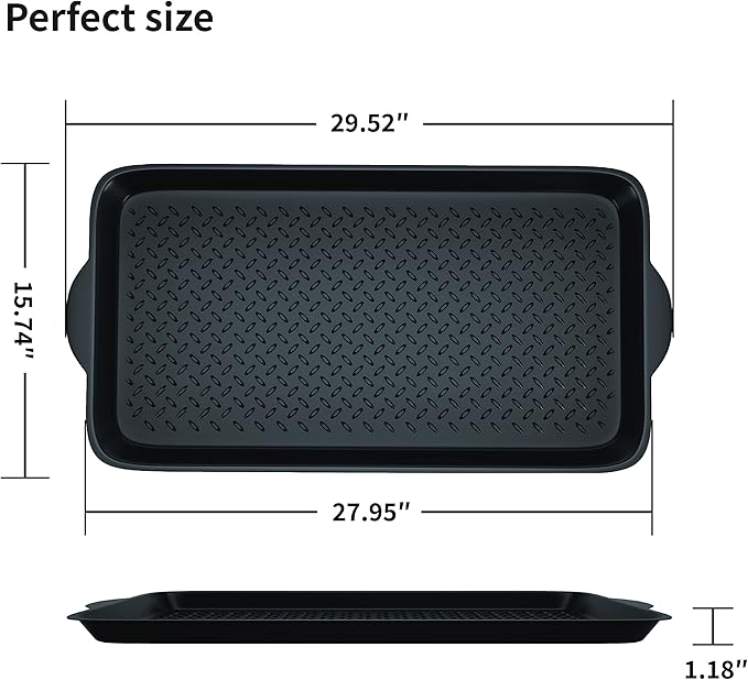 Matace 1 Pack Rubber Small Boot Tray for Entryway,Boot Mat,Shoe Tray,Shoe Mat for Indoor and Outdoor Use, 27.95"x 15.74" (Pack of 1)