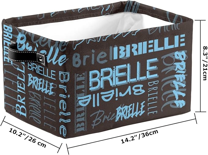 Personalized Storage Bins with Name Custom Kids Storage Basket Cubes Organizer with Handles for Organizing Boys and Girls Toys Shelf Closet Nursery Baskets Boxes, 1 Pack