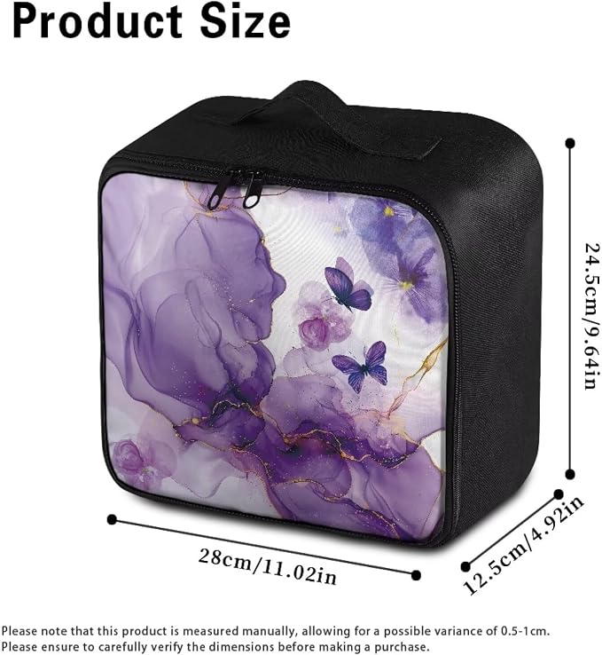 Rnyleeg Purple First Aid Bag Empty Modern Marble Print First Aid Kits for Businesses Emergency Medical Kit for Home, Office, Car, Outdoor