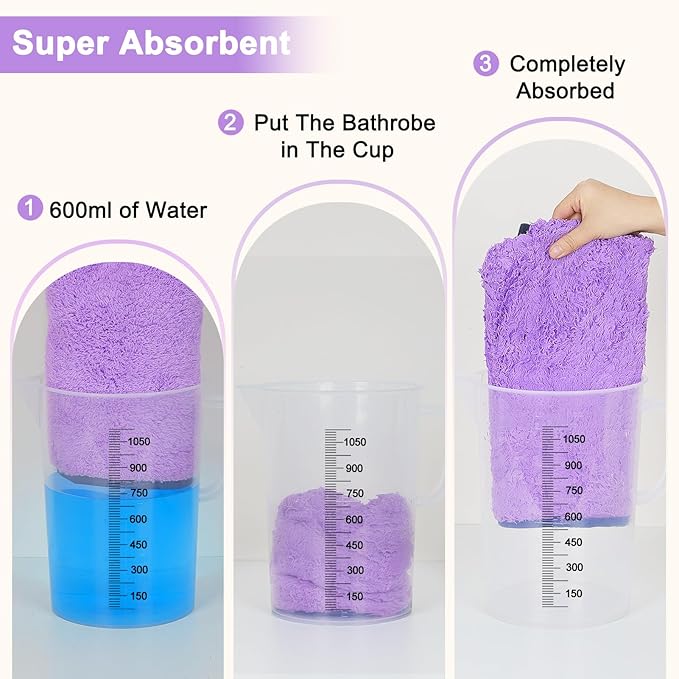 Dog Bathrobe Super Absorbent Dog Towels Large Quick Drying Robes for After Bath Soft Adjustable Warm Keeping Dogs Towel(S-XXL)