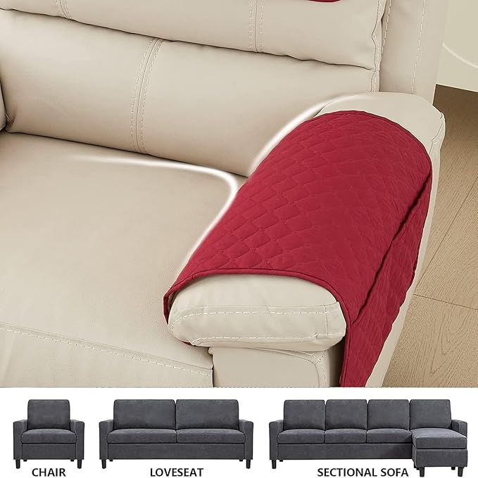 XMAYODS 3 Pcs Recliner Covers Sherpa Arm Covers for Recliner Chair with Storage Pockets Headrest Cover for Recliner Chair Armchair Slipcovers for Sofa Recliner Protector (Color : #9)