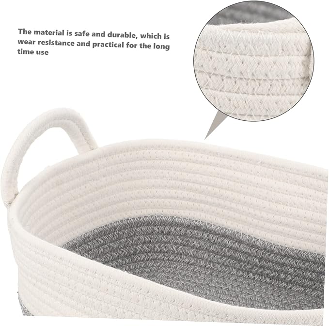 Alipis 3pcs Weaving Storage Basket for Pet Toys Household Pet Toy Holder Rope Design for Organizing Food Clothes