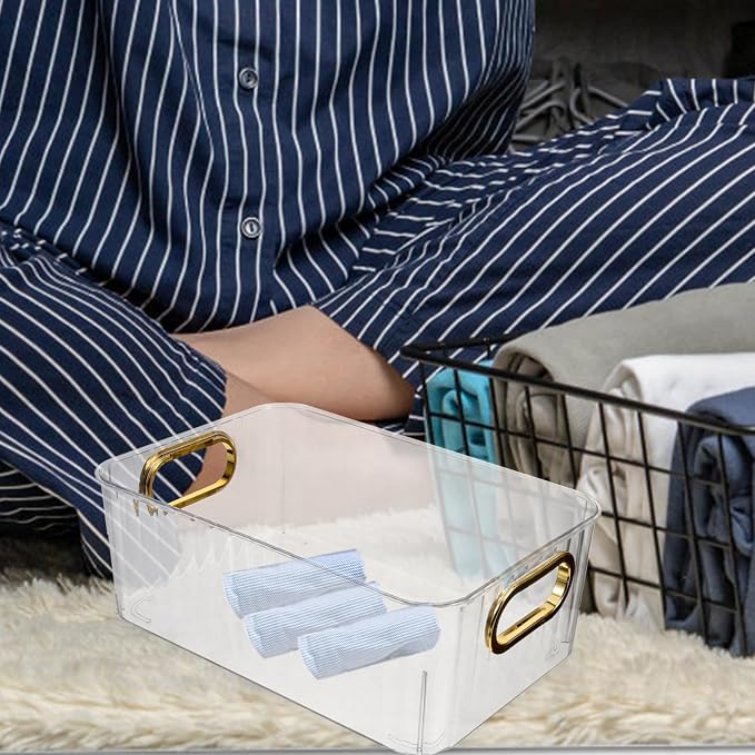 Holibanna White Pet Wardrobe Organizer Box with Classified Storage and Strong Load-bearing Capacity for Socks and Accessories, for Bedrooms and Toilets, Sturdy Plastic Underwear Storage Box