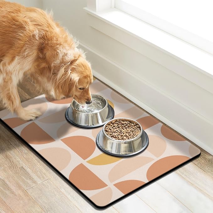 Dog Food Mats for Floors, Absorbent Dog Bowl Mat for Food and Water Dispenser, Quick Dry Cat Food Mat Pet Supplies