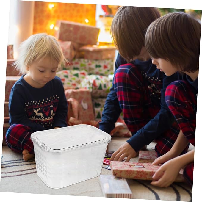 Uonlytech Clear Desktop Book Storage Container with Lid Pet Organizer Box for Makeup Clothes and More for Home and Office Use