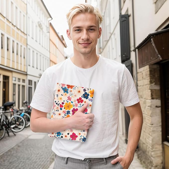 for Samsung Galaxy Tab S10 Plus 2024/S9 Plus/S9 FE Plus 5G 2023 12.4 Inch Tablet Protective Cover with Adjustable Stand and Magnetic Auto Wake/Sleep,Colorful Flower