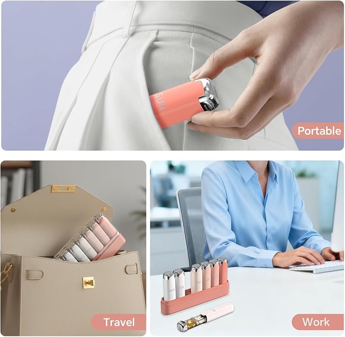 Weekly Pill Organizer 3 Times A Day, 7 Day Travel Pill Box, Pink | Pill Organizer 3X a Day for Women, Compact And Portable, Detachable Daily Compartments For Vitamins And Supplements