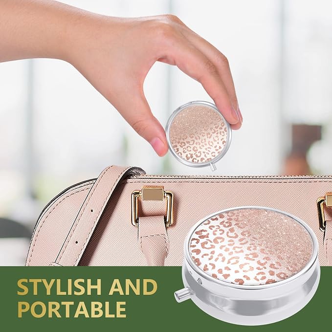 Pill Box, Small Pill Case for Purse & Pocket, Travel Medicine Organizer | Cute Travel Medicine Organizer, Portable Medicine Container Holder to Hold Vitamins, Medication, Fish Oil & Supplement
