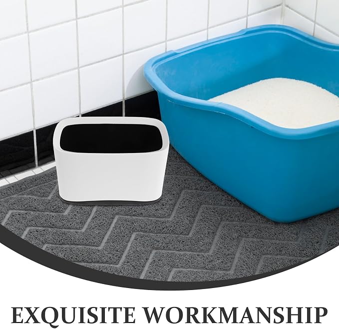 Plastic Cat Litter Scoop Base with Filtration for Waste Disposal White Compact Holder Stand for Litter Box Cleaning Tools Portable Organizer Enhancing Home Storage