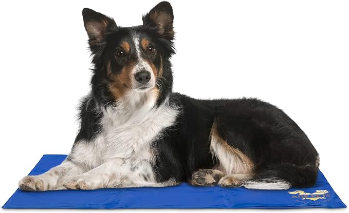 Arf Pets Dog Cooling Mat - Liquid Gel Self-Cool Pad | Durable & Non-Toxic | No Water, Electricity, Batteries or Refrigeration Needed | For Beds, Kennels & Crates| 19 X 35