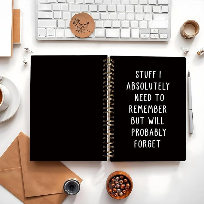 Funny Notebooks for Work, Funny Work Gifts for Coworkers & Boss | Coworker Office Gifts for Men Women, Fun Spiral Notebooks Journals for Writing, Funny Office Supplies 5.5x8.3 Inch