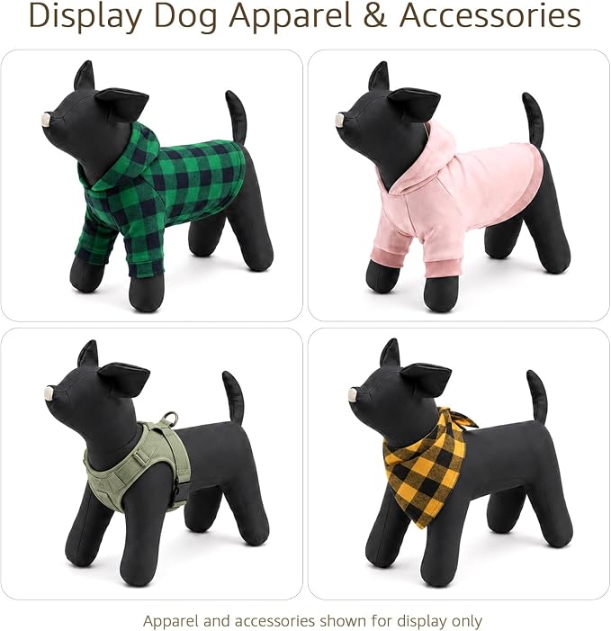 Dog Mannequin PU Pet Clothing Display Stand Cute Dog Hangers for Clothes Store Leather Pet Sewing Mannequin Durable Puppy Standing Model (Black, Small)