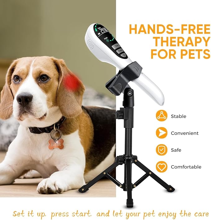GOYOJO Cold Laser Therapy for Dogs – Red Light Device with Stand | 650nm*14, 808nm*4 & 980nm*2 Infrared Light for Joint Support, Mobility & Skin Wellness in Pets