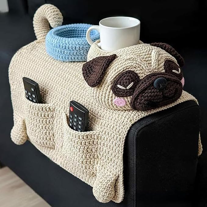 Knitted Dog Bed Storage Bag Multipurpose Household Organizers for Bedroom Kitchen Management Portable Pet Sofa Organizers