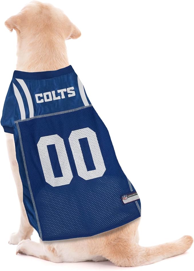 Pets First NFL Indianapolis Colts Dog Jersey, Size XX-Large, Football Shirt Costume for Pet, Dog Sports T-Shirt, NFL Team Clothing for Cats, Licensed Pet Apparel Available in 7 Sizes and 32 Teams